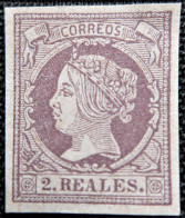 Espagne 1860 Queen Isabella II (Imperforated)  Edifil  N°  56  FAUX Pour Boucher Une Case - Nuevos