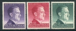 GENERAL GOVERNMENT 1943 Birthday Of Hitler MNH / **   Michel 101-03 - Besetzungen 1938-45