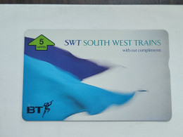 United Kingdom-(BTP347)-SOUTH WEST TRAINS-(355)-(5units)(505D)(tirage-5.000)(price Catalogue-12.00£-mint) - BT Private Issues