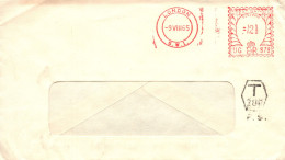LONDON EN 1965 - CACHET TAXE  -  BELLE FLAMME MECANIQUE - ENVELOPPE - U.K. - Postage Due