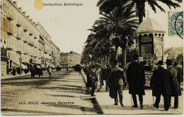 10382 - Alpes Maritimes -  NICE  :   AVENUE  MASSENA  -  KIOSQUE  A  JOURNEAUX  Circulée En 1907 - Straßenhandel Und Kleingewerbe