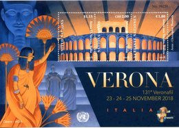 ONU 2018 - 131a Veronafil Exposition Inter. Philatélique En Italie Verona 23-25 November 2018 ** - Blocs-feuillets