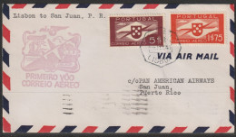 1941, First Flight Cover, Lisbon-San Juan - Andere & Zonder Classificatie