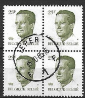 OCB Nr 2160 King Roi Koning Boudewijn Baudouin Velghe Centrale Stempel Ieper Blok Bloc - 1981-1990 Velghe