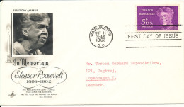 USA FDC 11-10-1963 Eleanor Roosevelt 1884 - 1962 With Cachet - 1961-1970