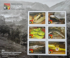 Timor Leste 2010, Reptiles And Amphibians, MNH S/S - East Timor