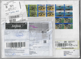 Australia 2023 Registered Airmail Parcel Cover Broadway To Biguaçu Brazil 57 Stamp Norfolk Island Customs Declaration - Storia Postale