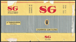 Portugal 1960/ 70, Pack Of Cigarettes - SG Filtro -|- A Tabaqueira, Lisboa - Empty Tobacco Boxes