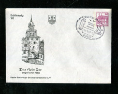 "BUNDESREPUBLIK DEUTSCHLAND" 1981, Privat-Ganzsachenumschlag "Das Hohe Tor" SSt. "Schleswig" (19001) - Privatumschläge - Gebraucht