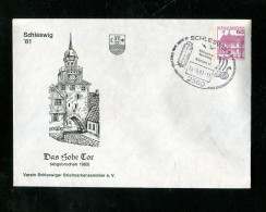 "BUNDESREPUBLIK DEUTSCHLAND" 1981, Privat-Ganzsachenumschlag "Das Hohe Tor" SSt. "Schleswig" (19001) - Buste Private - Usati