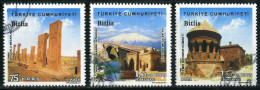 Türkiye 2017 Mi 4356-4358 Cultural Patrimony Conservation, Seljuk Ruins, Archaeology, Tomb, Bridge (Narlidere Bitlis) - Used Stamps