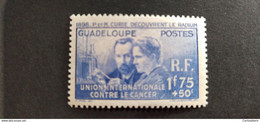 GUADELOUPE 1938 N° 139 * Neufs MNH Superbe C 18,85 € Pierre Et Marie Curie Sciences Personnalités - Segnatasse