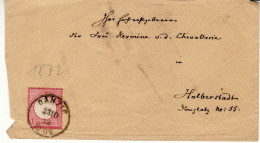 POLAND / GERMAN ANNEXATION 1872  LETTER  SENT FROM  GDAŃSK / DANZIG /  TO HALBERSTADT - Briefe U. Dokumente