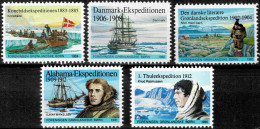 Explorers Alabama, Thule, Denmark Expeditions Greenland Vignettes 1981/85 / MNH - Neufs