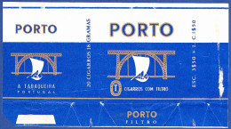 Portugal 1960/ 70, Pack Of Cigarettes - PORTO Filtro -|- A Tabaqueira, Lisboa - Tabaksdozen (leeg)