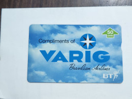 United Kingdom-(BTP410)VARIG-BRAZILIAN-AIRLINES(420)(50units)(550L14397)(tirage-1.000)(price From Cataloge-175.00£-mint) - BT Private Issues