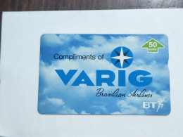 United Kingdom-(BTP410)VARIG-BRAZILIAN-AIRLINES(420)(50units)(550L14397)(tirage-1.000)(price From Cataloge-175.00£-mint) - BT Private