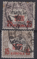 HUNGARY 1922 - Canceled - Sc# O21, O22 - Service  - Oficiales