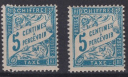 FRANCE 1893 - MLH - YT 28 - Chiffre Taxe - 2 Nuances De Couleur - 1859-1959 Mint/hinged