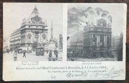 CPA BRUXELLES (Belgique) Grand Incendie De L'Hôtel Continental Le 14 Octobre 1901 - Cafés, Hôtels, Restaurants