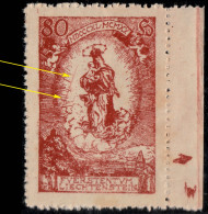 LIECHTENSTEIN - 1920 - Mi.41 With Long Line At Left In White Background - Mint** - Ungebraucht