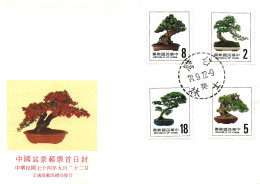 China Taiwan ROC Value Companion Set Block.MNH + FDC + Maxi Card Typical Trees Nature Environment Colourful - Ungebraucht