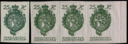 LIECHTENSTEIN - 1920 Mi.21 25h Dark Green Strip Of 3 & Single - Shades - Mint ** - Ongebruikt