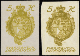 LIECHTENSTEIN - 1920 - Mi.17 5h Olive Green - Light & Dark Shades - Mint ** - Unused Stamps