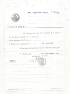 Convocation Mairie D'AVAILLES EN CHATELLERAULT , Vienne, 86, Commission Des Finances, 1993, Frais Fr 1.65 E - Non Classés