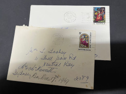 6-8-2023 (1 T 39)  Australia - 2 Lettes Posted With Stamps (Christmas) - Briefe U. Dokumente