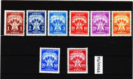 99HH/56 JUGOSLAWIEN PORTO 1951/52 MICHL NR. 100/07 ** Postfrisch SIEHE ABBILDUNG - Timbres-taxe