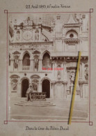 Photo 1893 Venise Cour Du Palais Ducal Italie Tirage Albuminé Albumen Print Vintage - Old (before 1900)