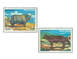 Nepal 1973 Domestic Animals ,Yak, Cow, 2v Stamp MNH  (**) - Népal