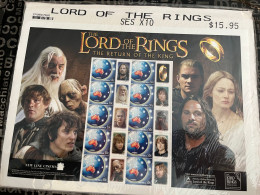 6-8-2023 (stamp) Australia Mini-sheet - The Lord Of The Ring - Sheet Of 10 X 50 Cent Stamps - 24 Cm  X 20 Cm (LARGE) - Blocks & Sheetlets