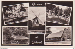 Schoorl 5-luik Met Molen 1955 RY14019 - Schoorl