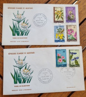 MAURITANIE Fleurs, Fleur,  FDC, Enveloppes Premier Jour. Yvert N° 208/13 En 1966 - Orquideas