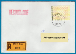 1983 Österreich Austria Automatenmarken ATM 1.1 / R-FDC 16S Von 8020 Graz Nach Deutschland / Frama Vending Machine - Automatenmarken [ATM]