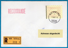 1983 Österreich Austria Automatenmarken ATM 1.1 / R-FDC 16S Von 5020 Salzburg Nach Deutschland / Frama Vending Machine - Automatenmarken [ATM]