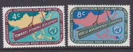 NU New York 1960 76-77 ** Carte Asie Commission économique Pour L’Asie Et L’Extrême-Orient - Unused Stamps