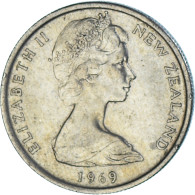 Monnaie, Nouvelle-Zélande, 5 Cents, 1969 - Nieuw-Zeeland