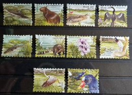 Brasil Brazil 2001 Fauna And Flora Nature Of Pantanal Reserve Set Of 10 Stamps Mint - Neufs