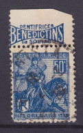 France Mi. 257, 50c. Jeanne D'Arc Avec Bande Pub. 'DENTIFRICE BENEDICTINS DE SOULAC' (2 Scans) - Used Stamps