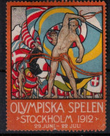 SWEDEN STOCKHOLM OLYMPIC GAMES 1912 POSTER STAMP OLYMPIC GAMES - Estate 1912: Stockholma