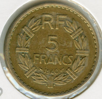 France 5 Francs 1940 GAD 761 KM 888a.1 - 5 Francs