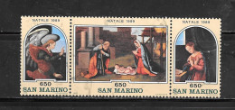 SAN MARINO YV N° 1221 1222 1223 U. N° 1270 1271 1272 Natale  1989 - Usato - Used Stamps