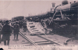 21 Mai 1908 Schrikkelijk Spoorweg Ongeluk Uitzicht Der Vernielde Rijtuigen - Kontich