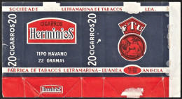 Angola, Portugal 1960/ 70, Pack Of Cigarrettes - Cigarros HERMINIOS -|- FTU Fábrica Ultramarina Tabacos, Luanda Angola - Schnupftabakdosen (leer)