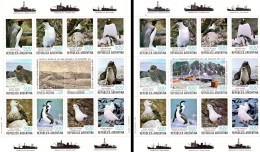 Argentina 1990, Antartica, Penguins, 2sheetlets - Neufs