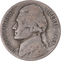 Monnaie, États-Unis, 5 Cents, 1944 - 1938-…: Jefferson