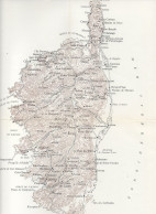 PLAN GEOGRAPHIQUE DE LA CORSE    37.5 X 24.5 CM - Altri Disegni